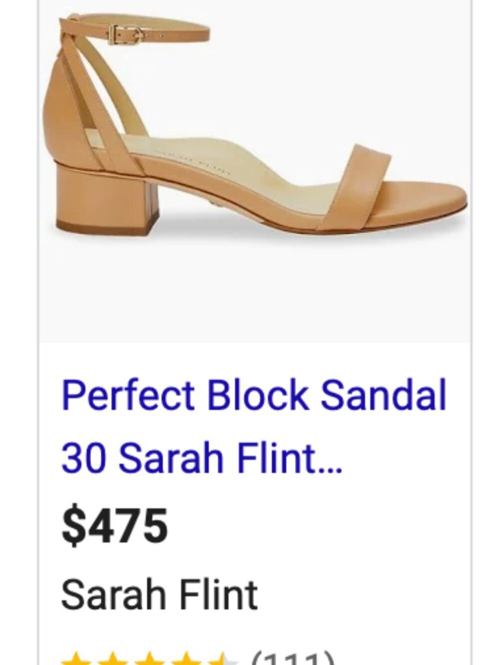 Sarah Flint Perfect Block Sandal Open Toe 30 MM Calf Leather Tan Brown Size 39 - Picture 12 of 13